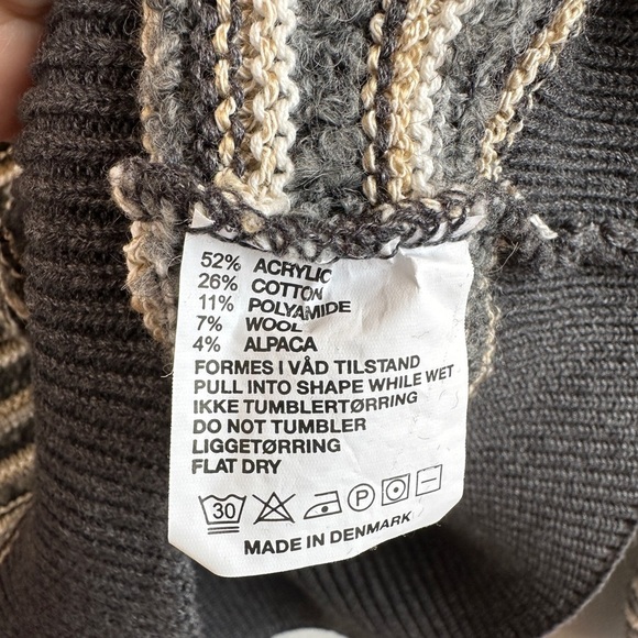 Cotton Blend Striped Knit Sweater | - Picture 5 of 8